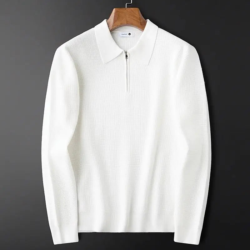Hampton -  Waffle Half-Zip Polo