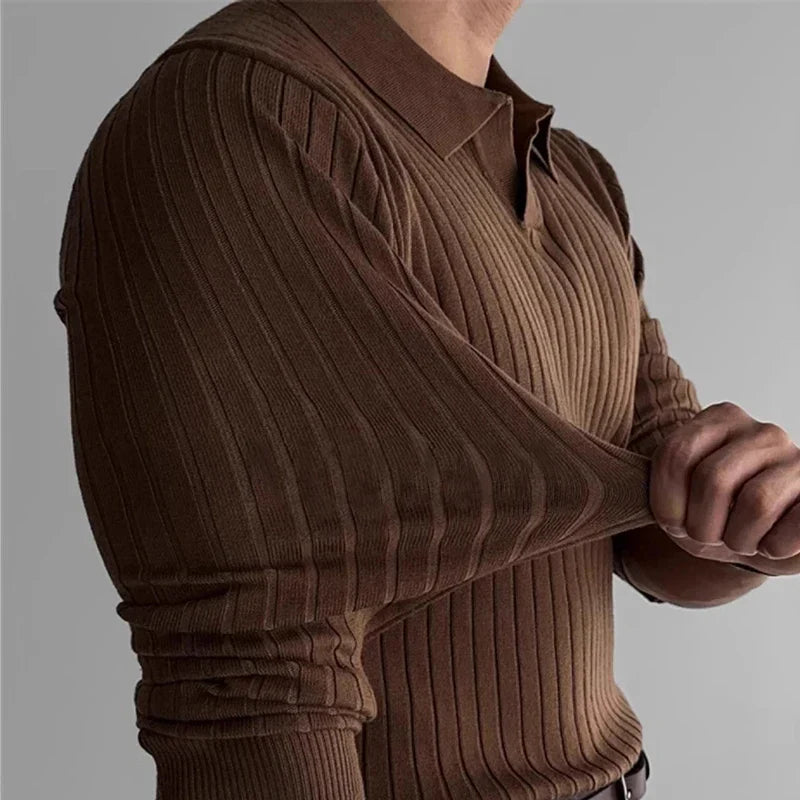 Walter - Slim Fit Long Sleeve Polo