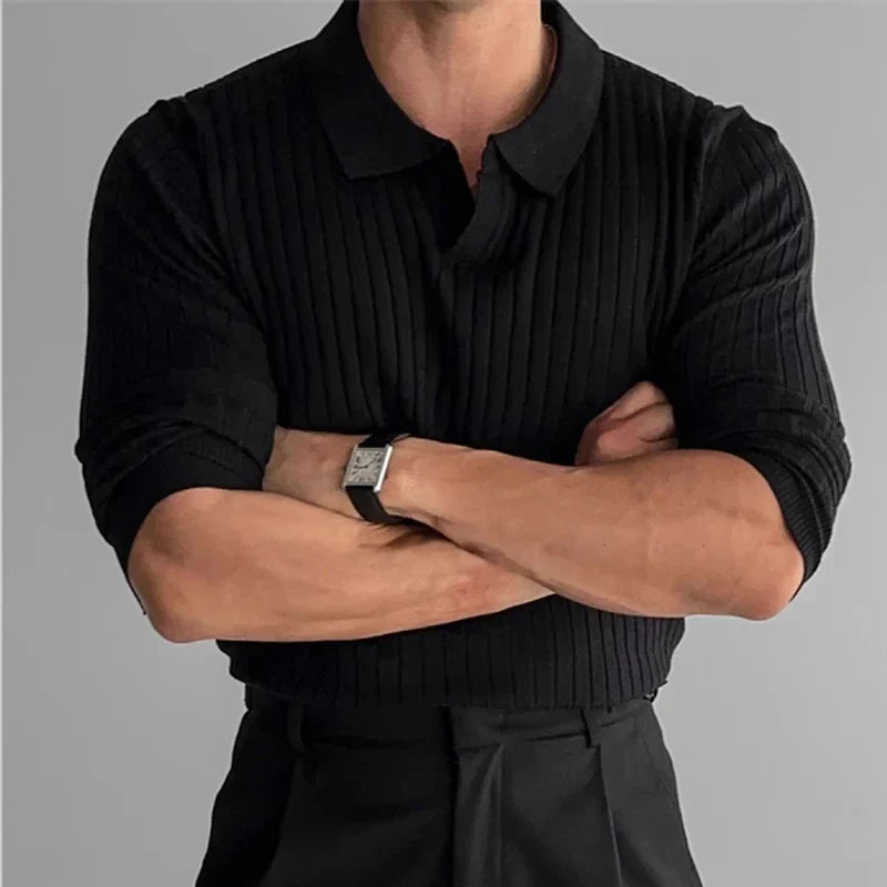 Walter - Slim Fit Long Sleeve Polo