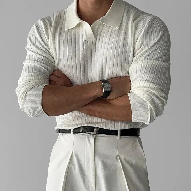 Walter - Slim Fit Long Sleeve Polo