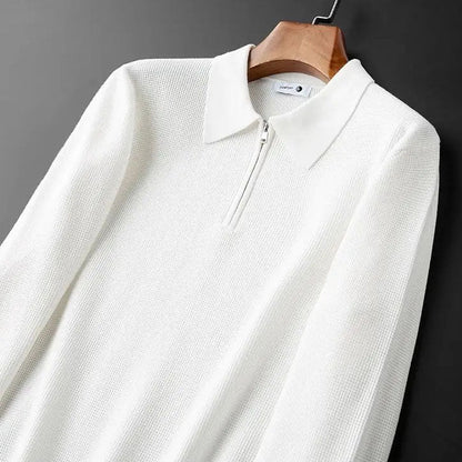 Hampton -  Waffle Half-Zip Polo