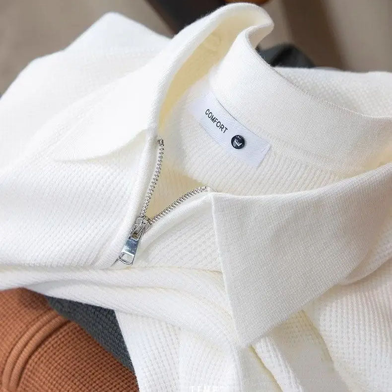 Hampton -  Waffle Half-Zip Polo