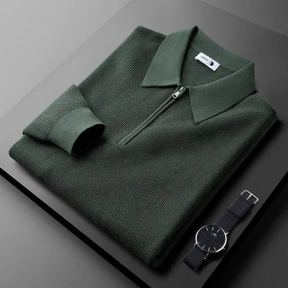 Hampton -  Waffle Half-Zip Polo